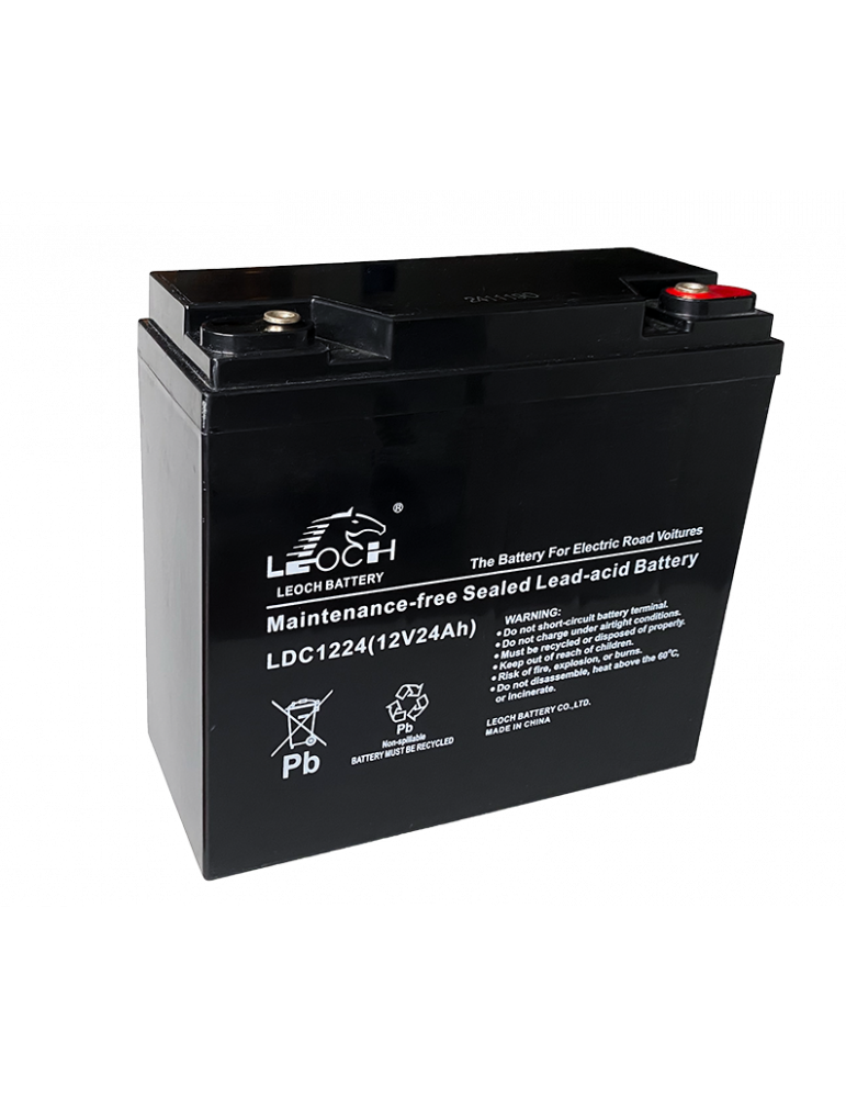 Leoch LDC1224 12V 24Ah batterie 6DZM20 plomb rechargeable deep cycle
